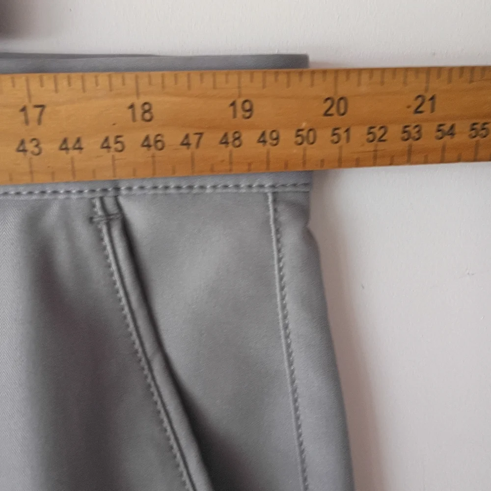 Greg Norman Mens Gray‎ Stretch Golf Pants Flat Front Performance 38x29